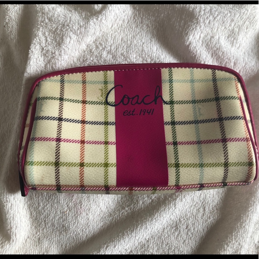 Plaid Coach Clutch